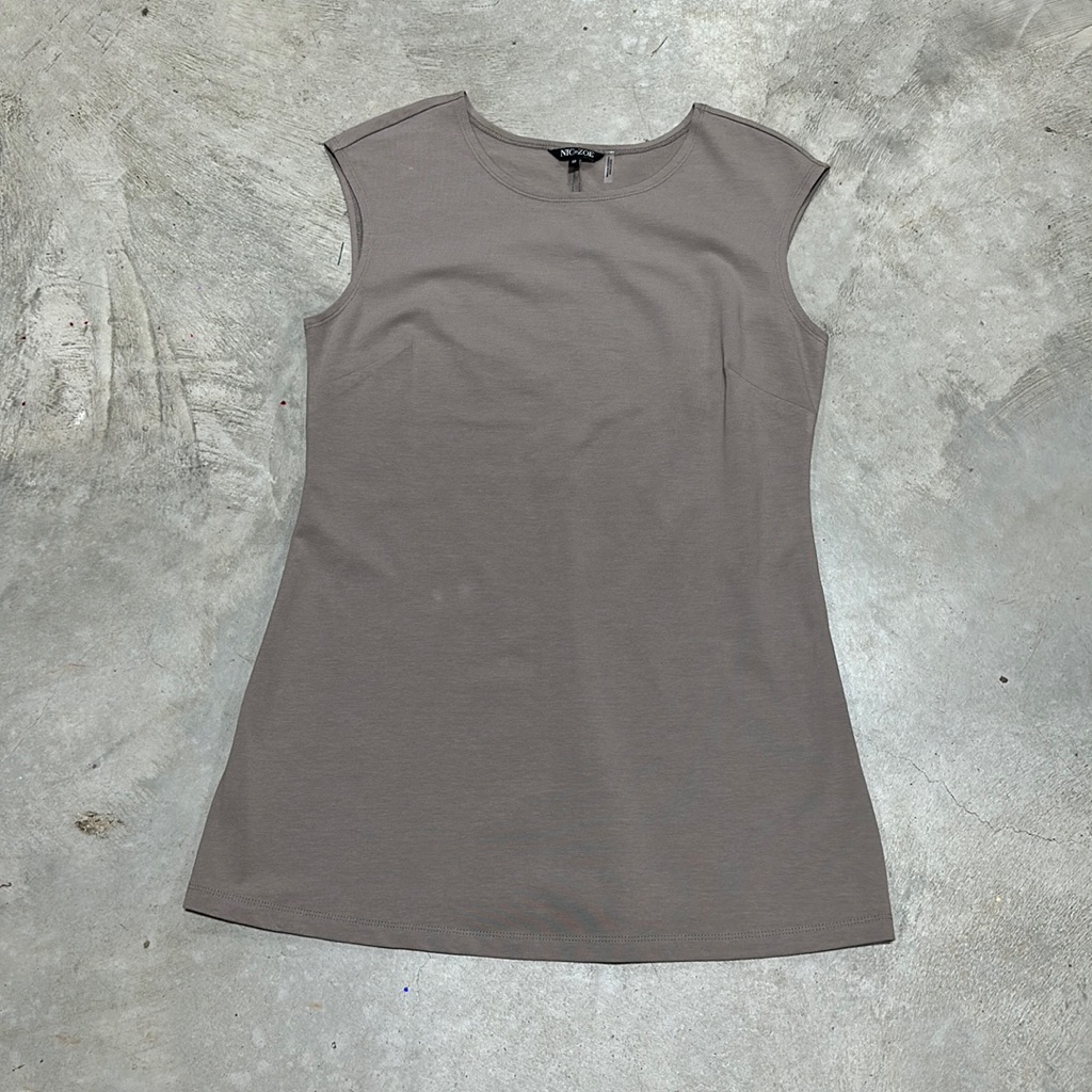 Khaki Color Sleeveless Top  Size M  NicZoe Brand  Z51